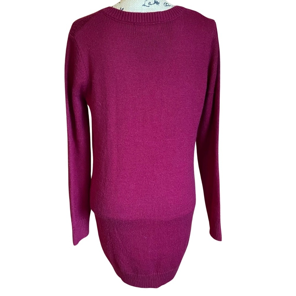 Forever 21 Maroon Sweater Dress Size S - Picture 3 of 5